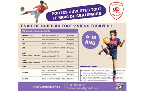 Entraînements 2026-2027 : une nouvelle saison commence !