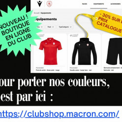 Nouveau : boutique en ligne du club !